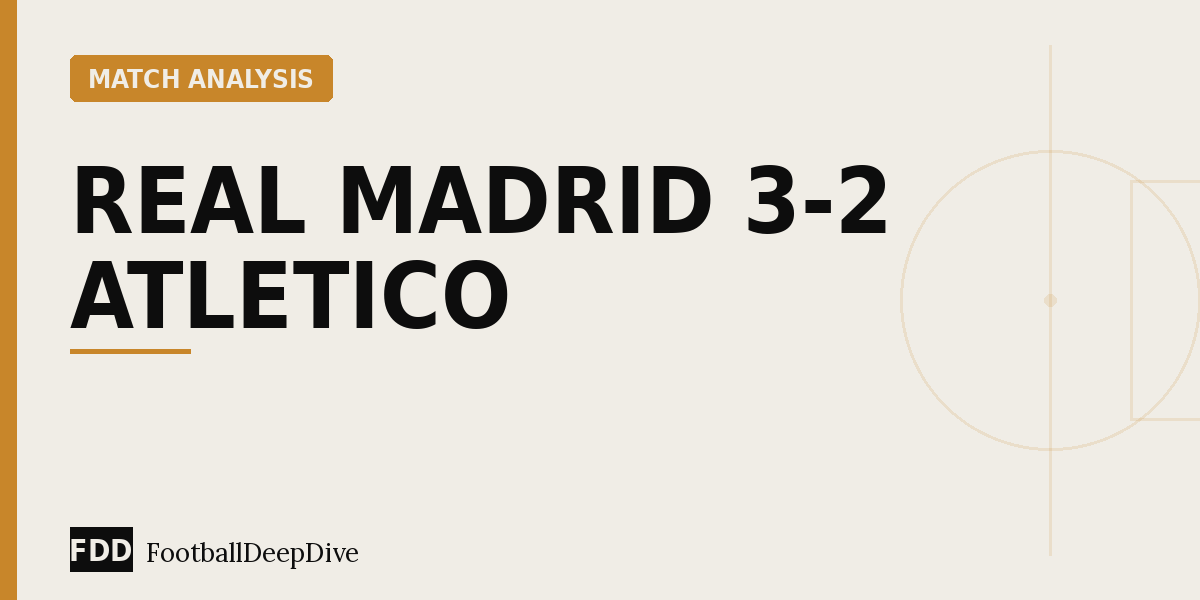 Real Madrid 3-2 Atletico Madrid: Arbeloa's Derby, Simeone's Gap, and the Player Nobody Saw Coming